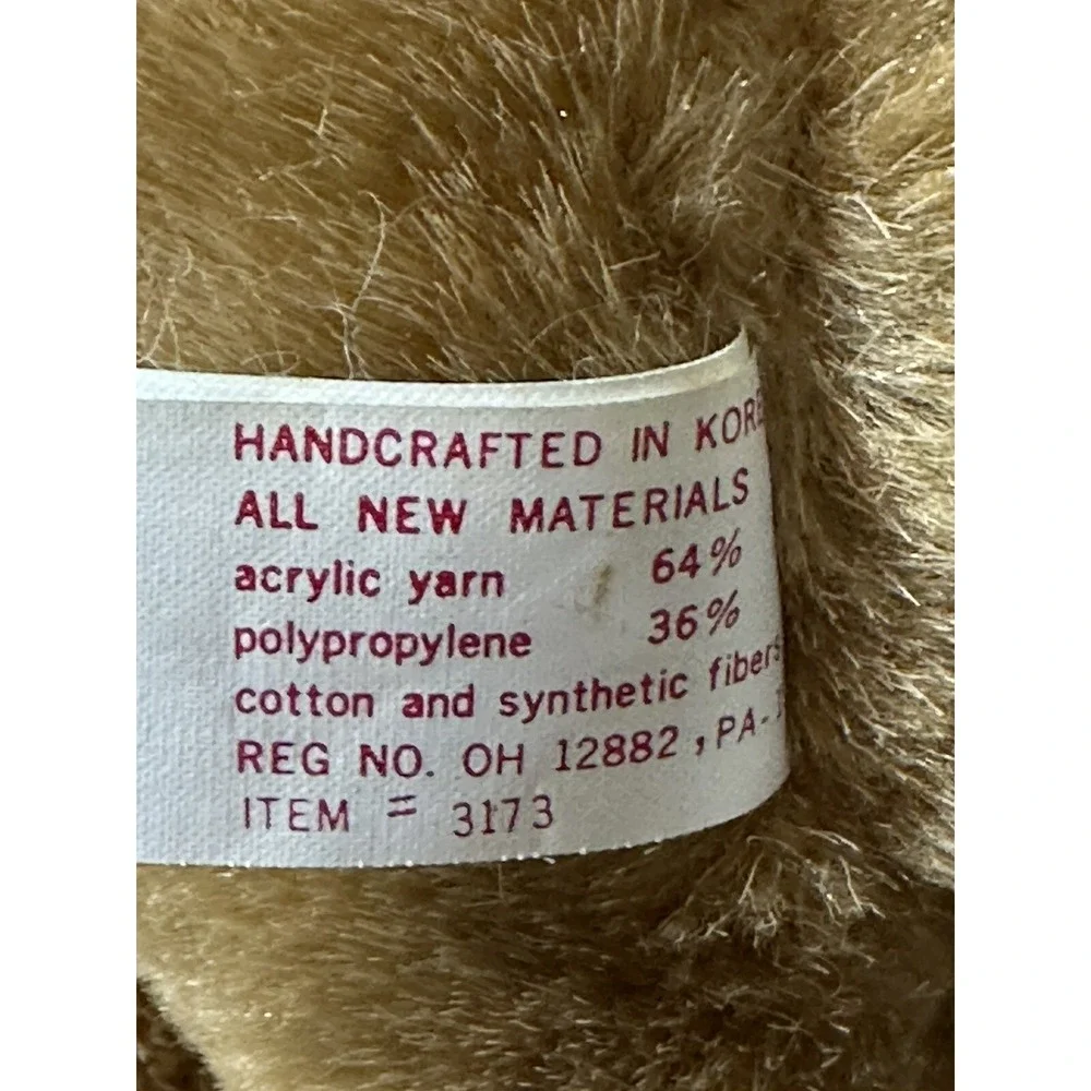 Napco Teddy Bear Plush Brown Vintage Clown- VERY RARE- READ 10